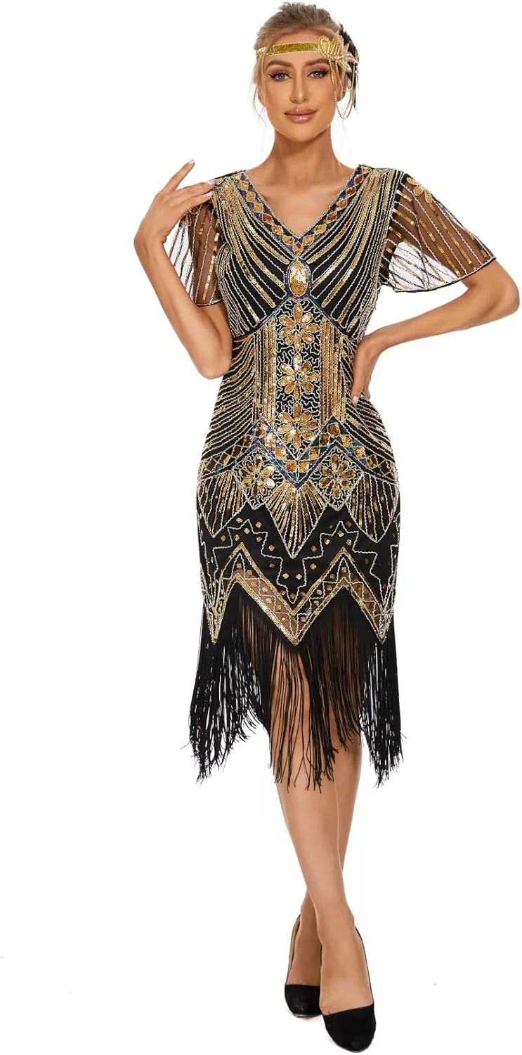 1920s Dresses for Women Flapper Dress Gatsby Dresses for Women Roaring 20's Dress