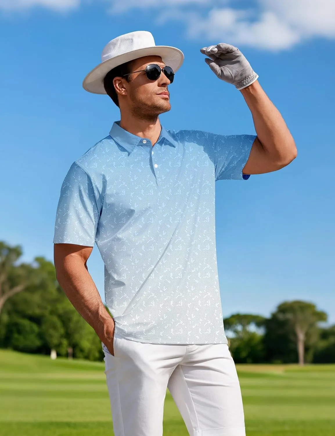 APTRO Mens Polo Shirt Short Sleeve Performance Golf Shirts Moisture Wicking Dry Fit Casual Quick-Dry T-Shirt