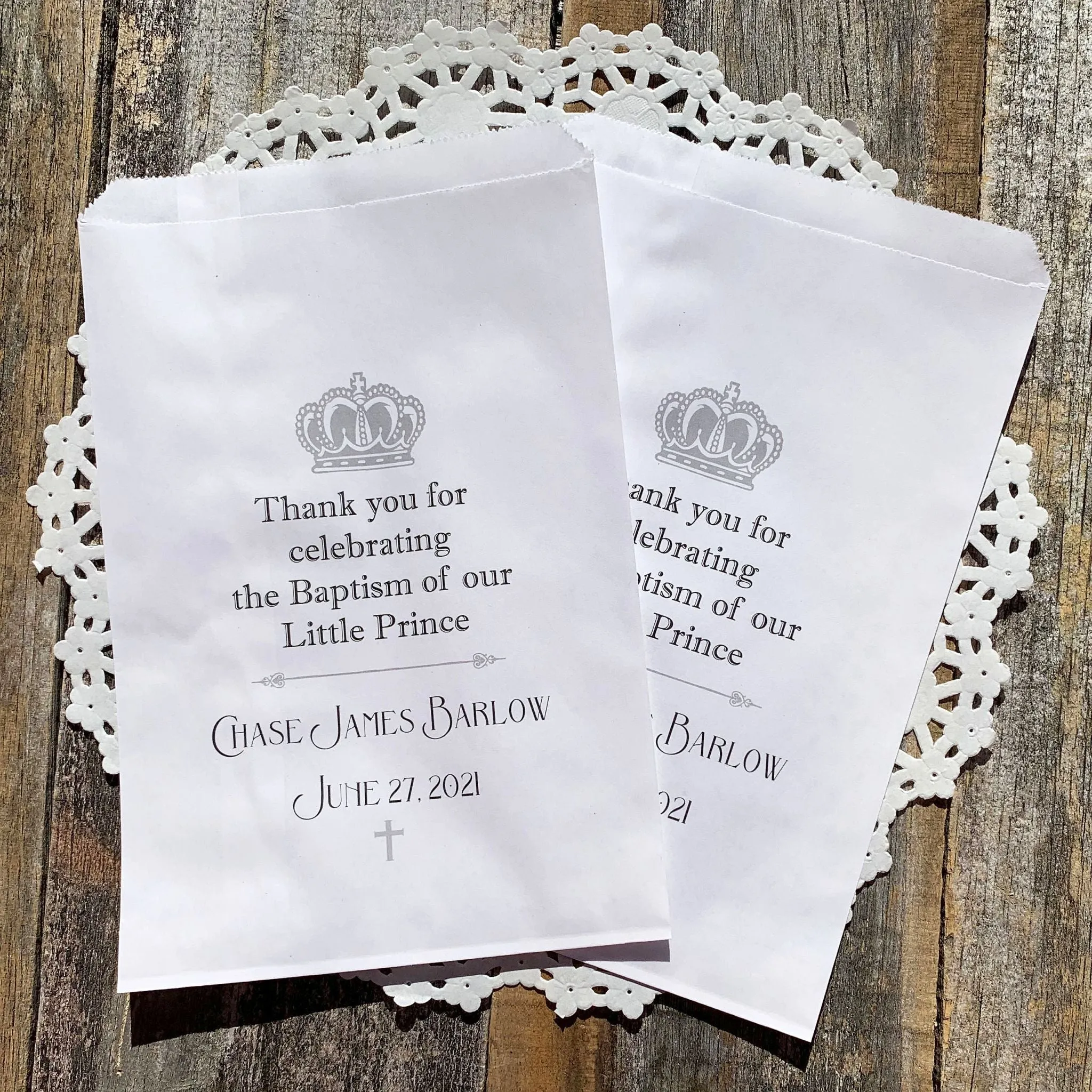 Baptism Favor Bags Baby Boy