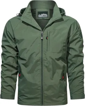 Baseball Clothes Rain Jacket for Men Lightweight Sport Jackets Mountain Hooded Coat Fall Hiking Fishing Coats