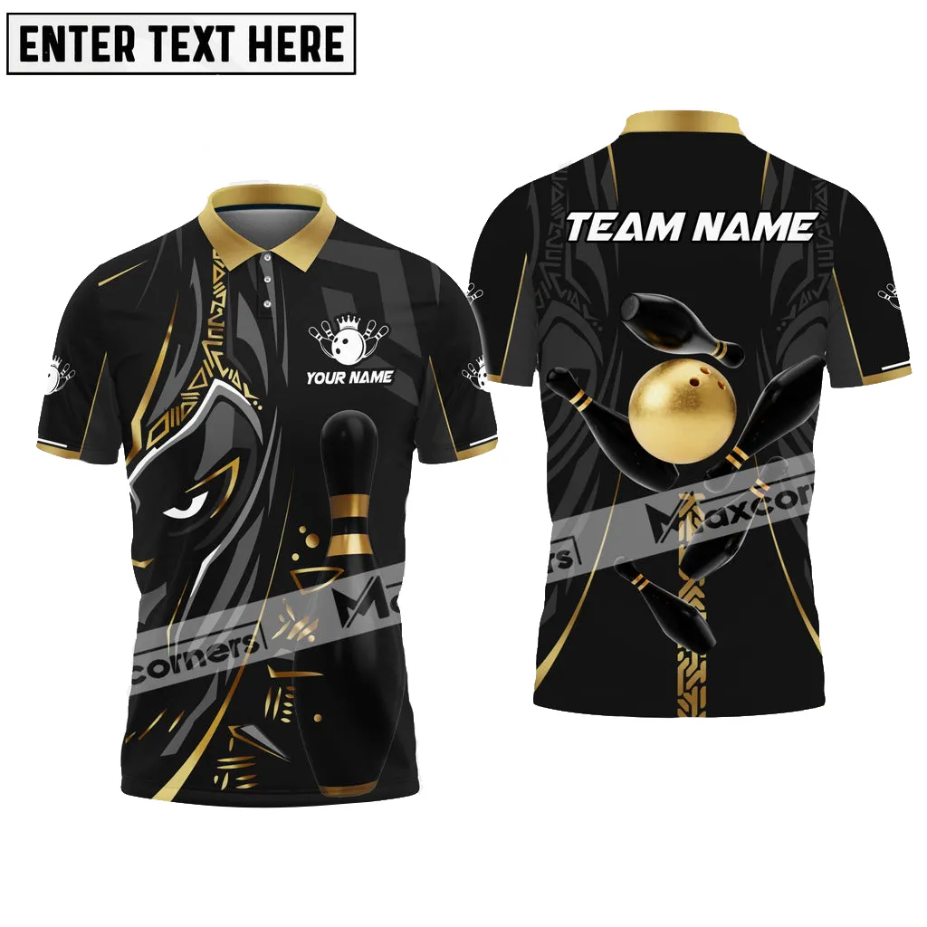 Bowling Ball & Pins Panther Pro Sport Jersey Multicolor Customized Name 3D Polo Shirt 6 Colors