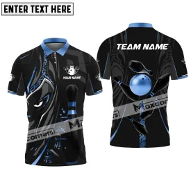 Bowling Ball & Pins Panther Pro Sport Jersey Multicolor Customized Name 3D Polo Shirt 6 Colors