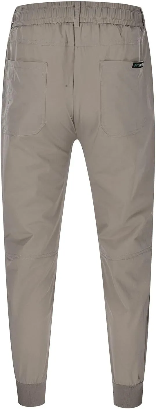 Cargo Joggers for Men Elastic Waist Stretch Lightweight Hiking Sweatpants Summer Casual Sports Trousers with Pockets