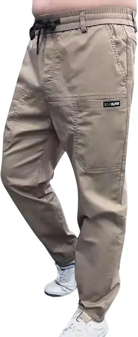 Cargo Joggers for Men Elastic Waist Stretch Lightweight Hiking Sweatpants Summer Casual Sports Trousers with Pockets
