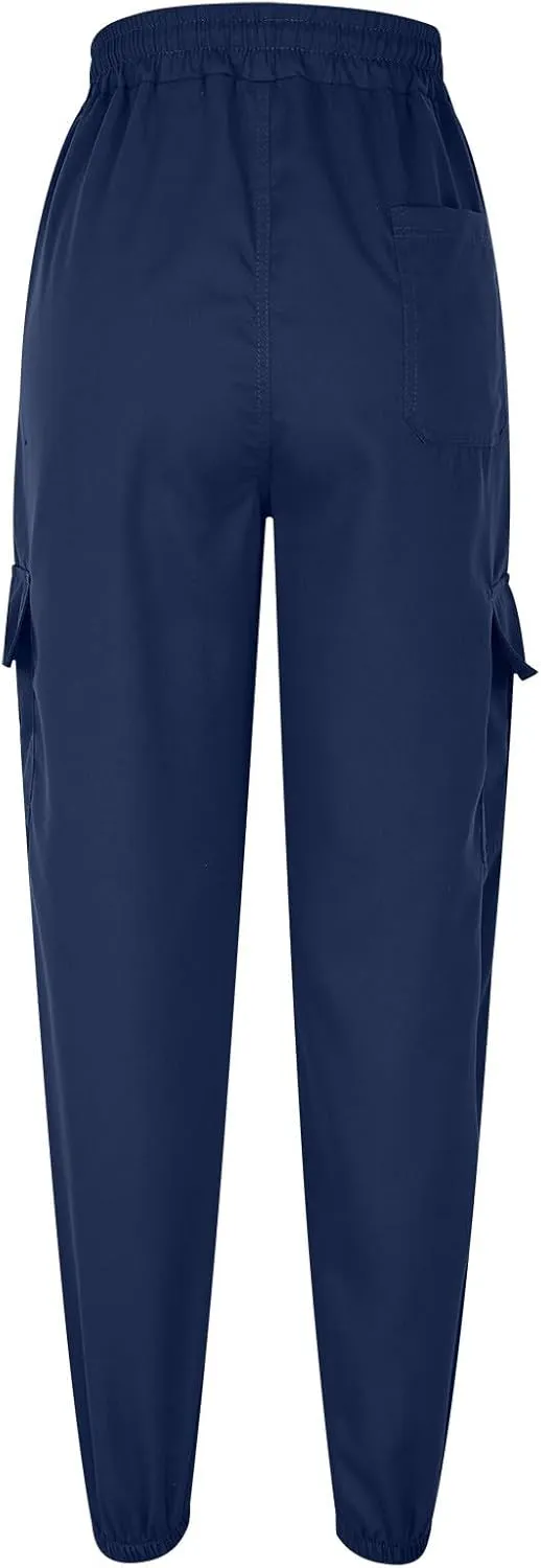 Cargo Pants for Men Baggy Joggers Elastic Waist Drawstring Sweatpants Streetwear with Multi Pockets Hiking Fishing Gear