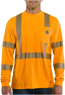 Carhartt Men's Force High-Visibility Long-Sleeve Class 3 T-Shirt