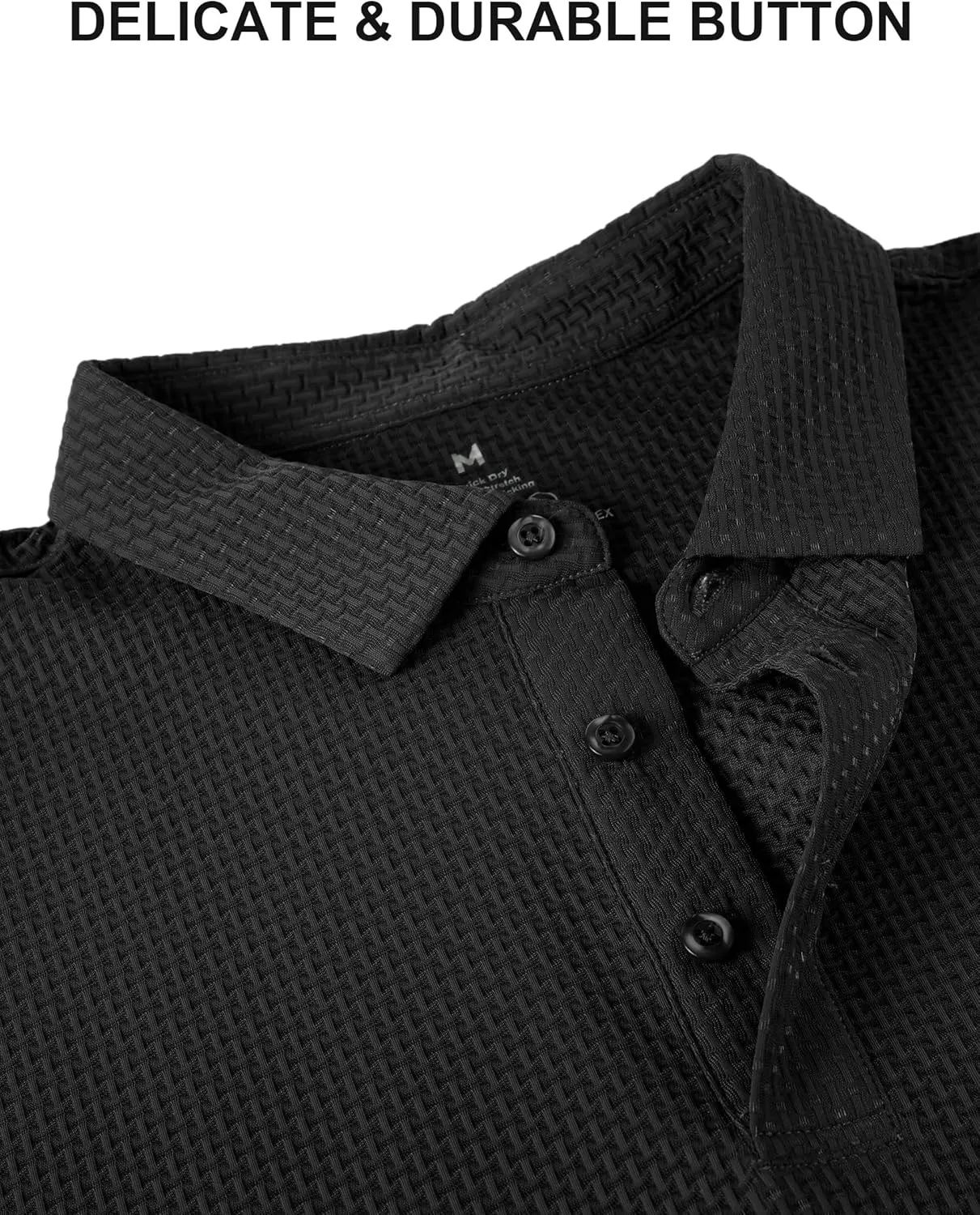 Esabel.C Bubble Men's Polo Shirts Short Sleeve Stretch Casual Jacquard Collared Golf Polo Shirts for Men