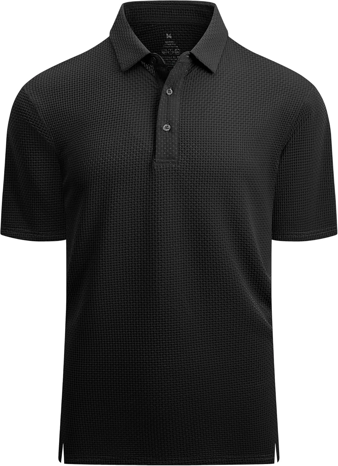 Esabel.C Bubble Men's Polo Shirts Short Sleeve Stretch Casual Jacquard Collared Golf Polo Shirts for Men
