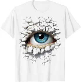 Eyes Art Polygon Illustration Abstract Graphic T-Shirt