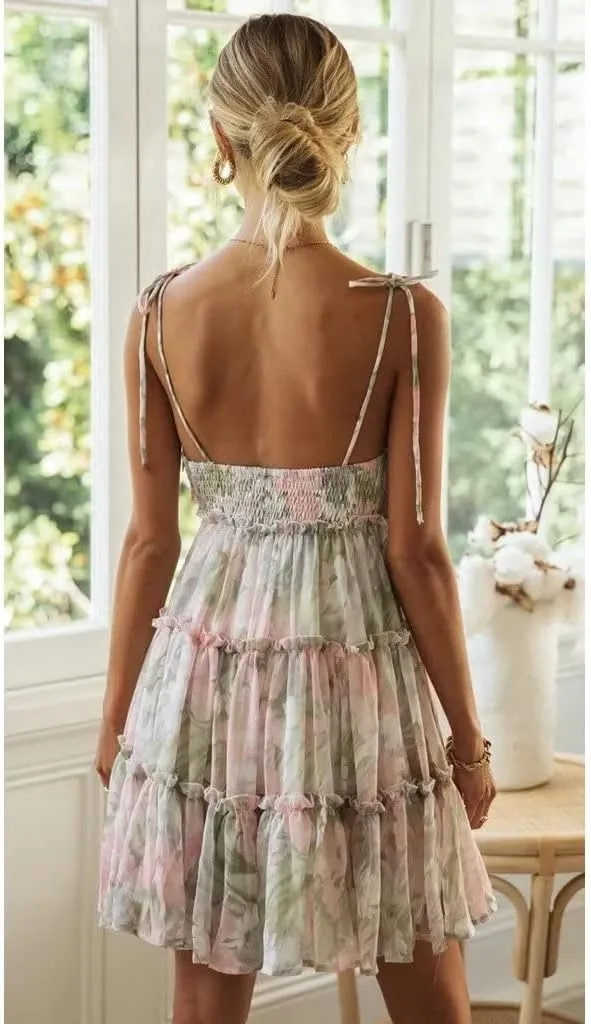 Floral Dress for Women Cute Summer Dresses for Women 2025 Flower Dresses Mini Dress