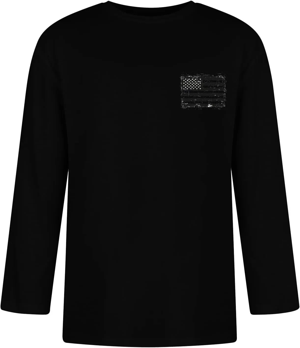 Fourth of July Shirts for Boys Men's Casual Crewneck 3/4 Sleeve Shirts Cotton Summer Tops Basic Pullover Workout Tees