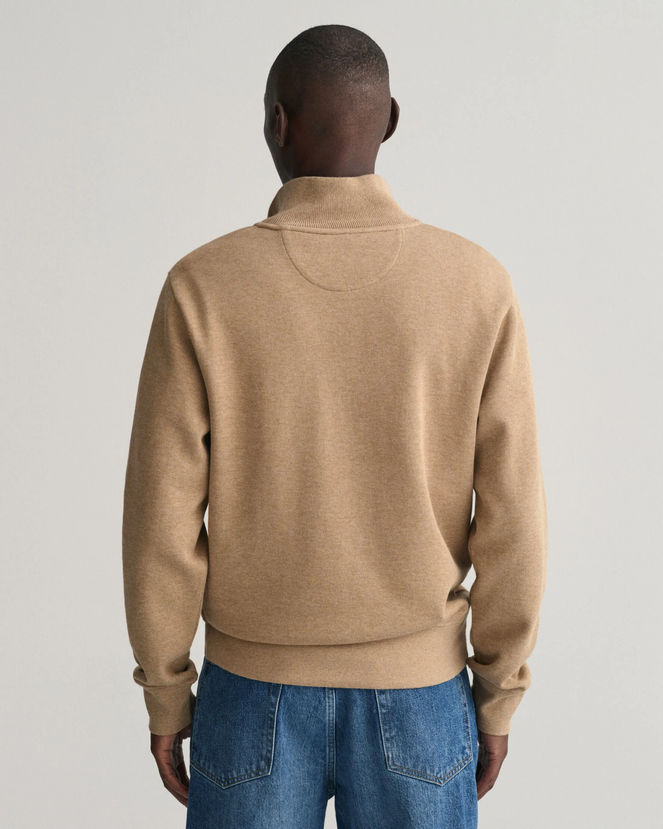GANT - Sacker Rib Half Zip, Khaki Mel