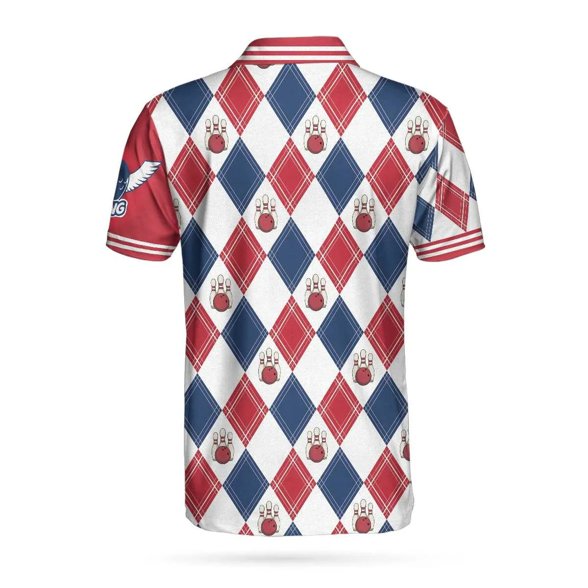 I Don'T Need Therapy I Just Need To Bowl Polo Shirt, Argyle Pattern Bowling Shirt For Men, Gift For Bowling Lovers Coolspod