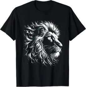 Lion Painting Art Animal For Lovers Animal Drawing Graphic T-Shirt