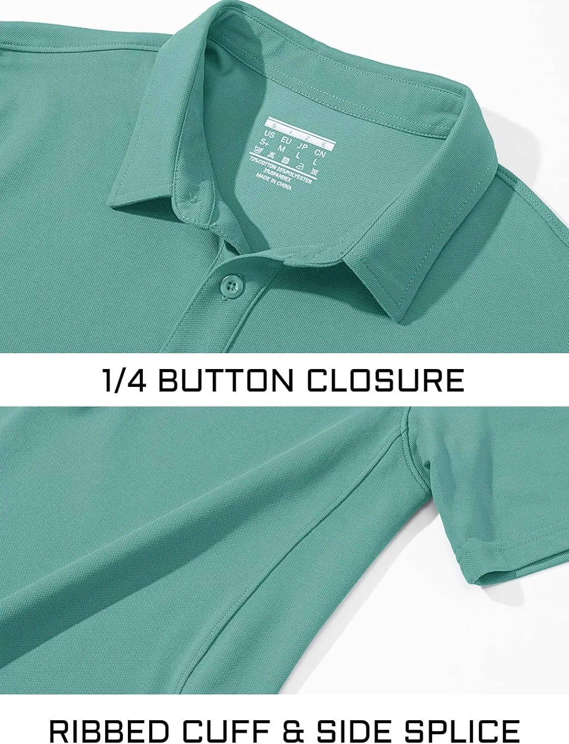 MAGCOMSEN Men's Polo Shirts Short Sleeve Cotton Pique Golf Shirt Casual Collared Shirt Lightweight Work Shirts with 3 Buttons