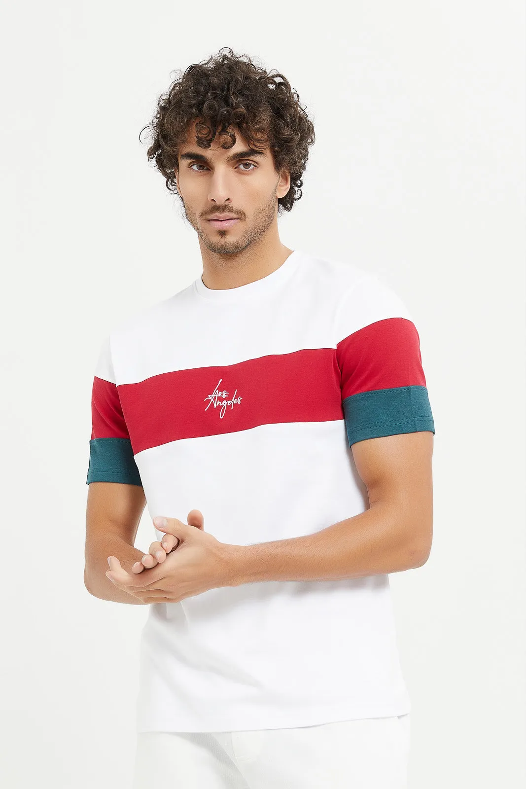 Men Assorted Cut And Sew T-Shirt