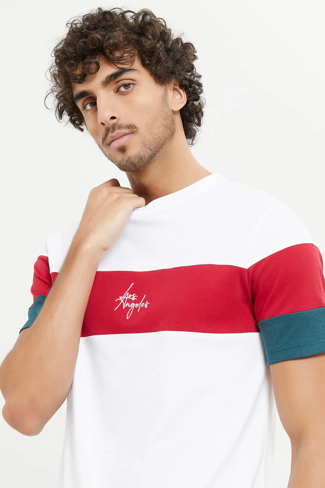 Men Assorted Cut And Sew T-Shirt