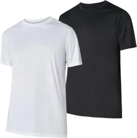Mens Athletic Short Sleeve Gym Workout T-Shirts 2 Pack Mens Dry Fit Tees Moisture Wicking Crew Neck Running T Shirt for Men