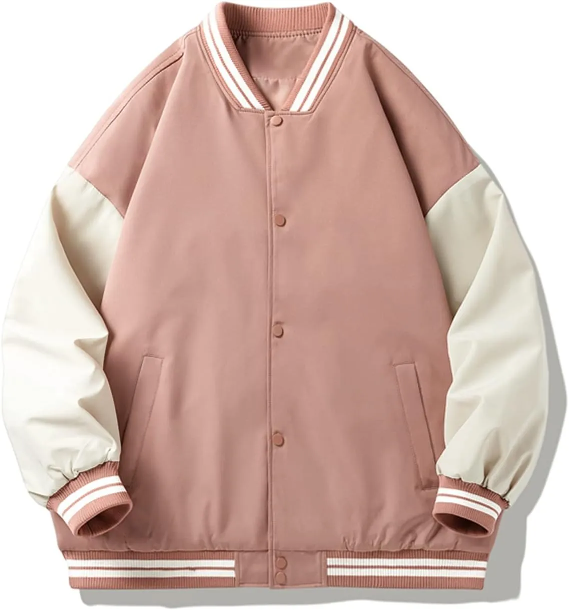 Men's Bomber Jacket Lightweight Casual Fashion Spring Fall Windbreaker Zip Up Coat with Pocket