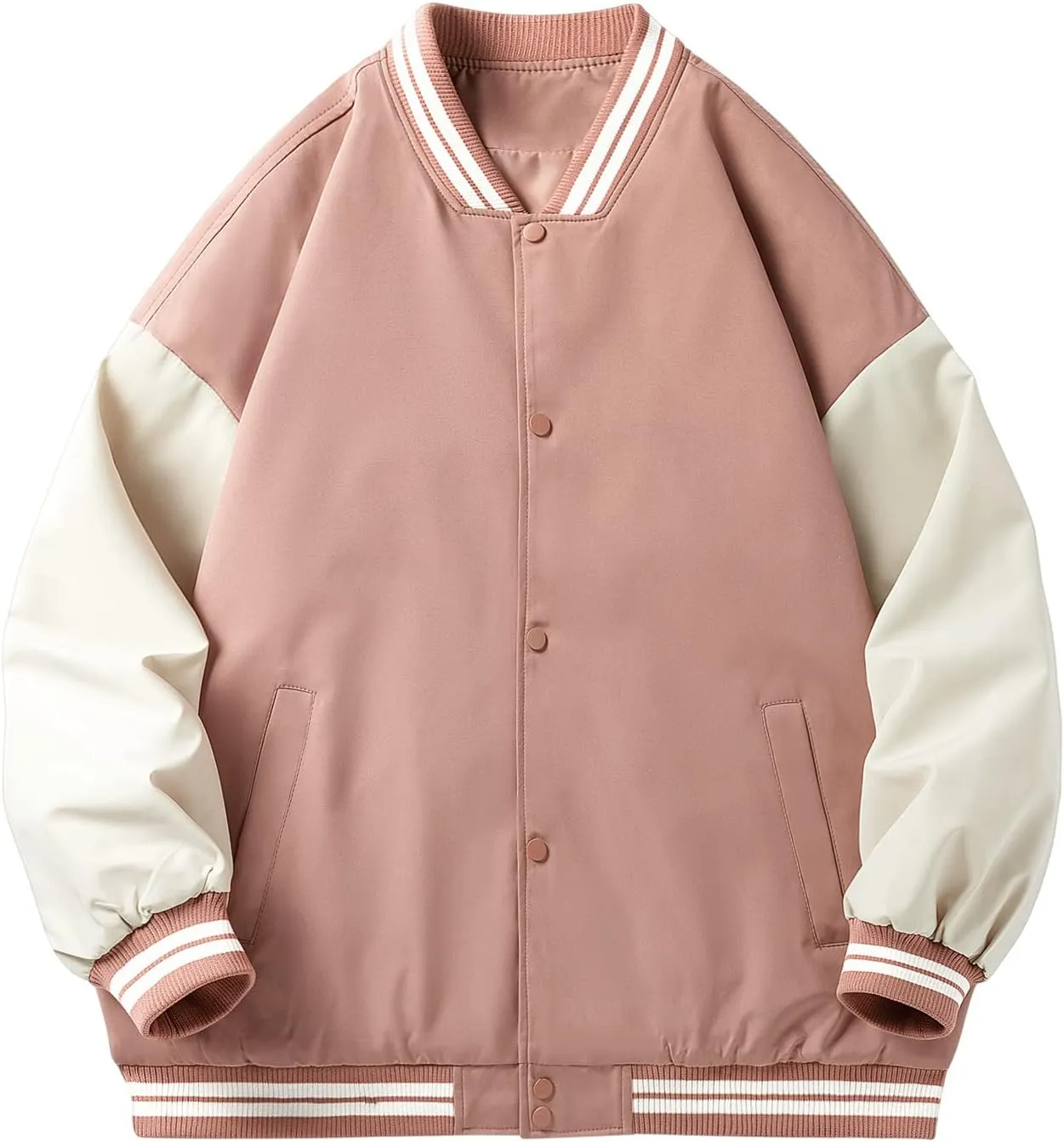 Men's Bomber Jacket Lightweight Casual Fashion Spring Fall Windbreaker Zip Up Coat with Pocket