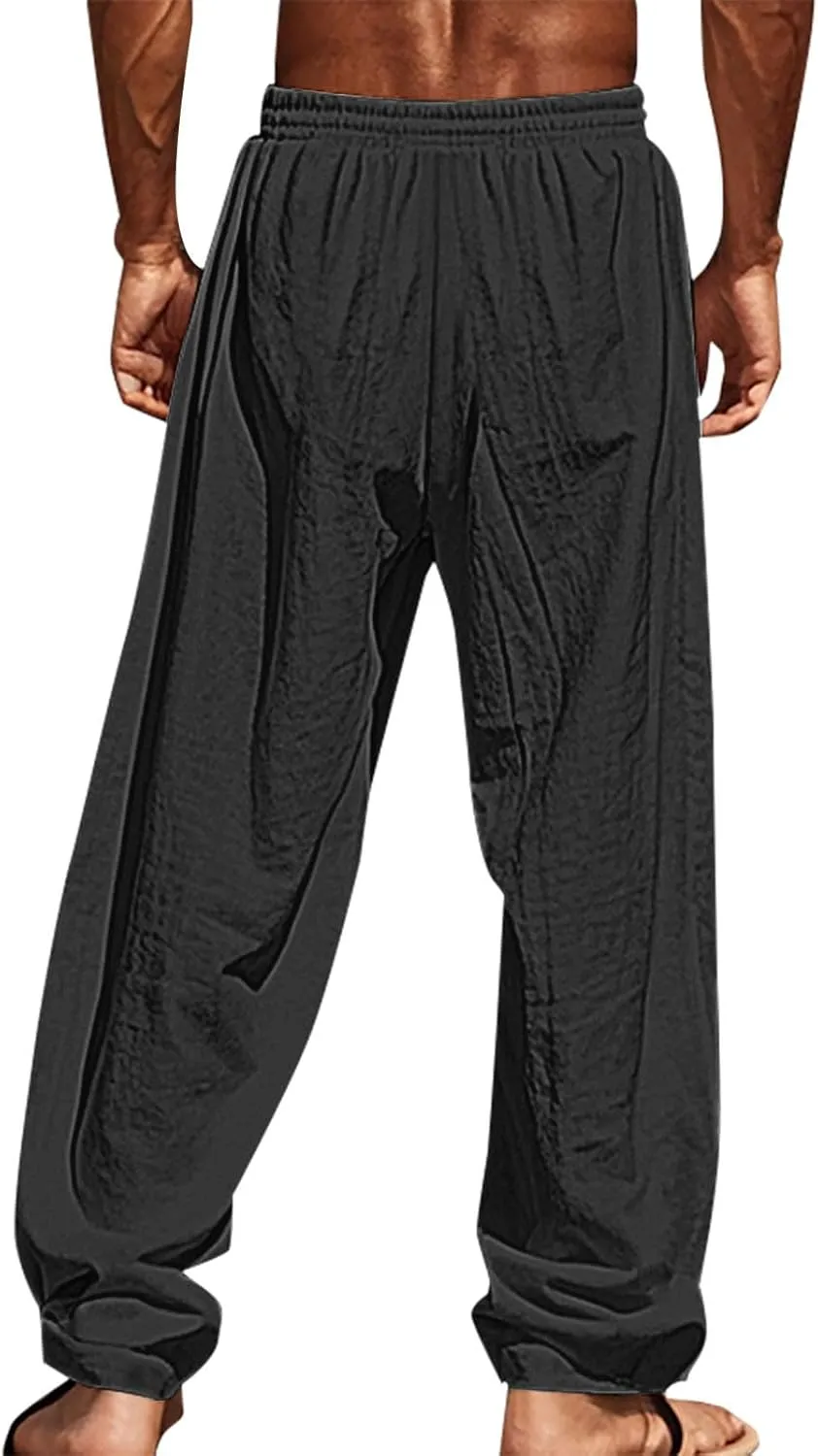 Men's Hawaiian Tropical Leaf Sweatpants Beach Vacation Lounge Pants Breathable Relaxed Fit Comfy Drawstring Casual