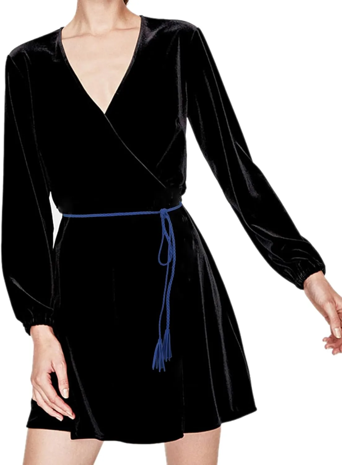 Nanxson Women's Waist Belt Woven Tassels Chain Belt Skinny Belt for Skirt Dress PDW0042