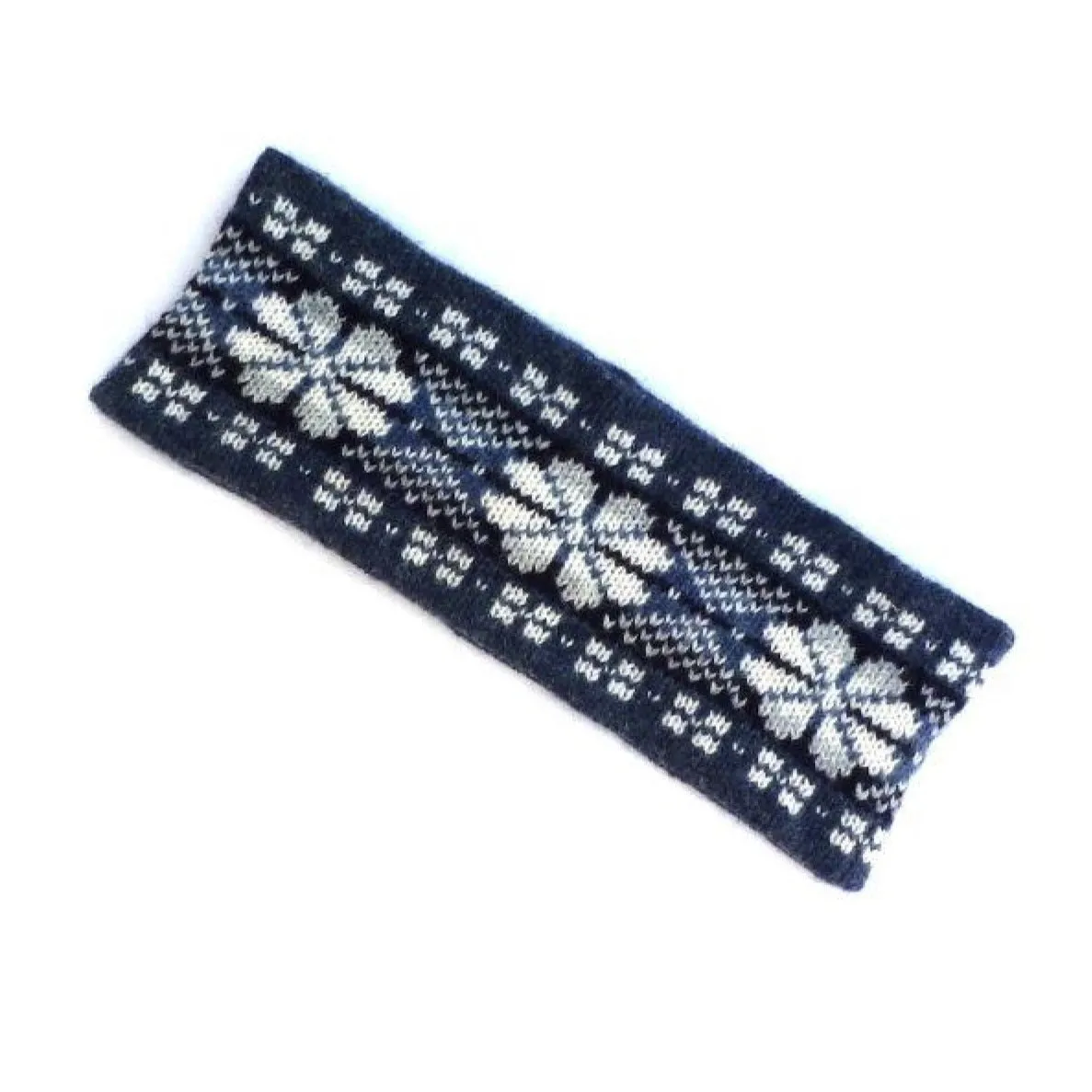 Navy Heather Fairisle Headband