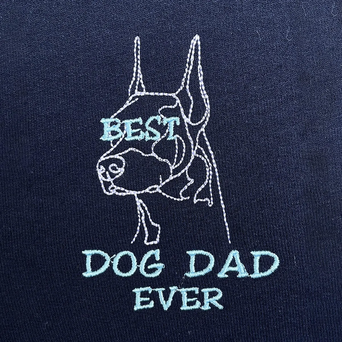 Personalized Best Doberman Dog Dad Ever Embroidered Polo Shirt, Custom Polo Shirt with Dog Name, Best Gifts For Doberman Lovers