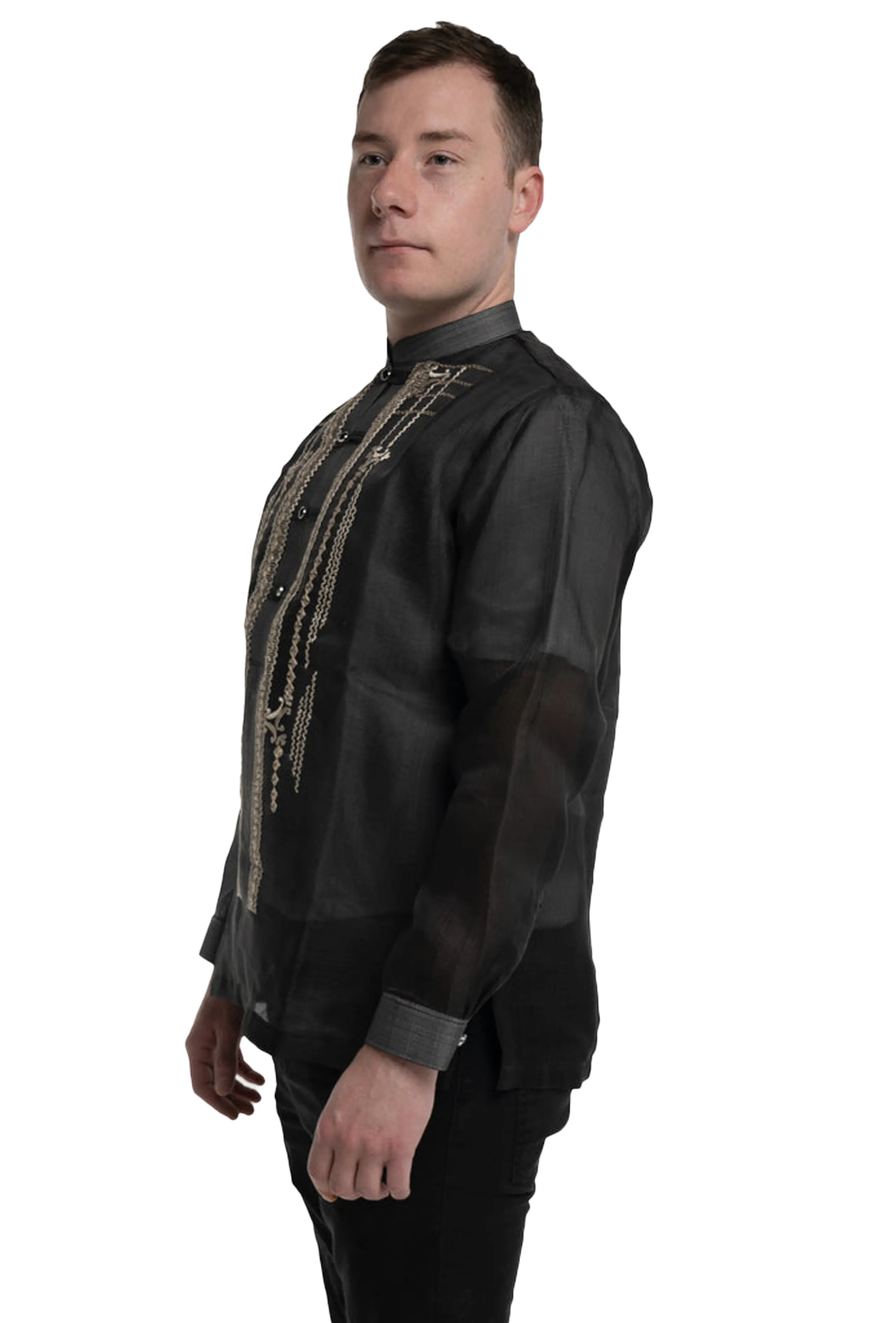 Premium Cocoon Black Cultural Barong Tagalog - Daniel - JV58