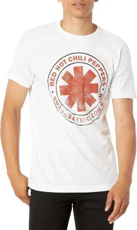 Red Hot Chili Peppers Men's Standard Official Distressed Outlined Logo T-Shirt