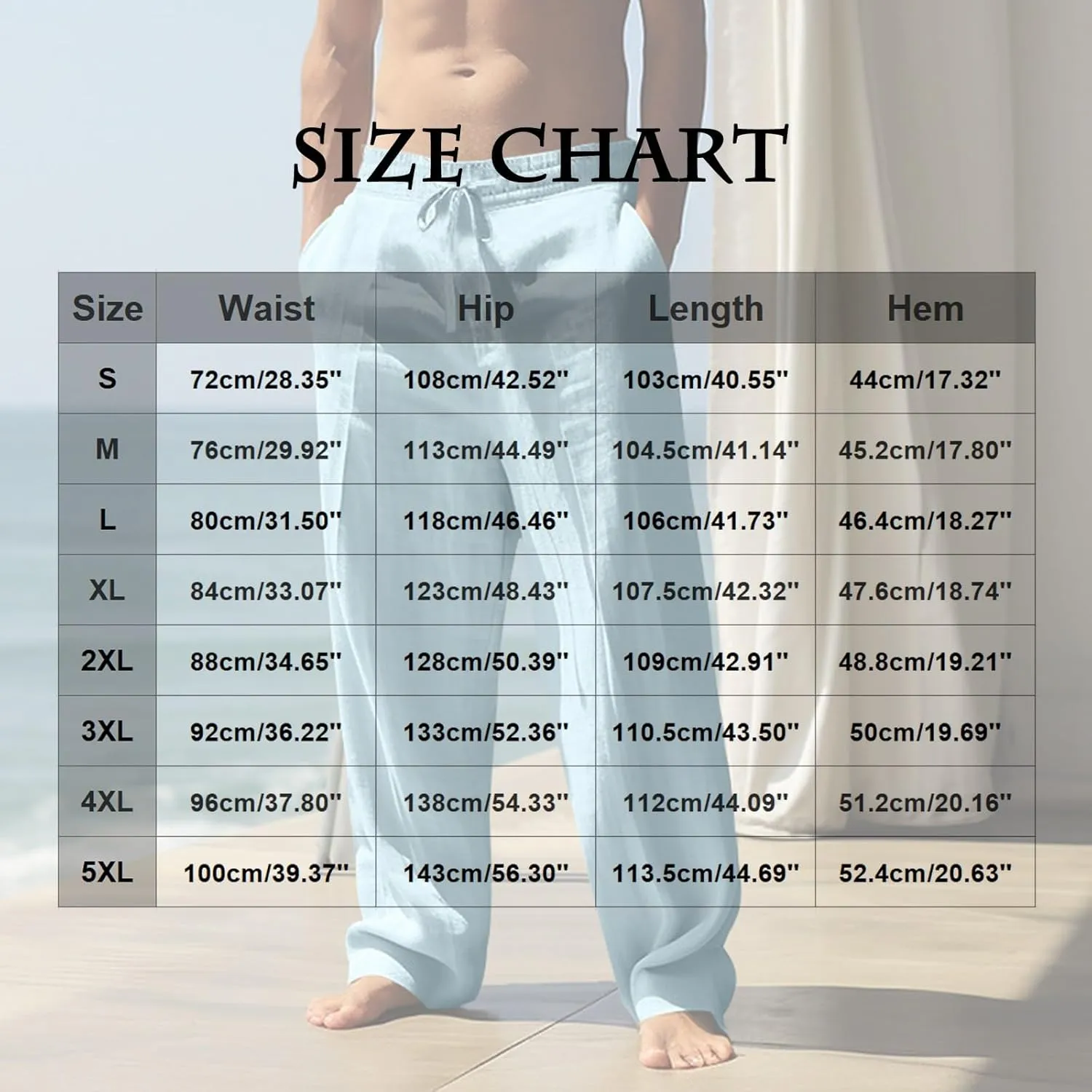 Relaxed Fit Hawaiian Tropical Leaf Pants for Men Lightweight Beach Sweatpants Comfy Lounge Graphic Vacation Drawstring