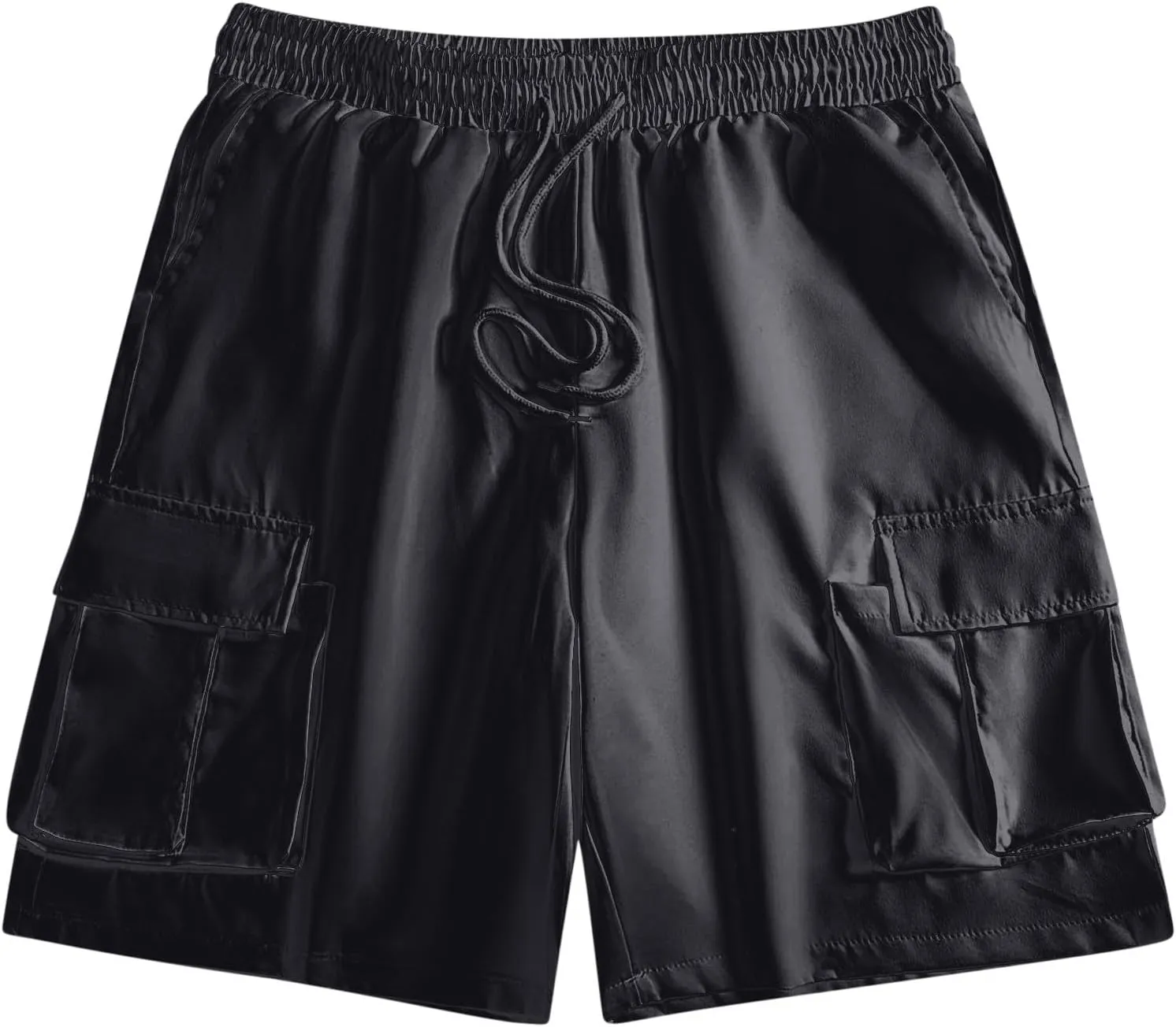 Summer Hiking Cargo Shorts for Men Casual Fashion Athletic Pants Loose Elastic Waist Beach Pants with Pockets