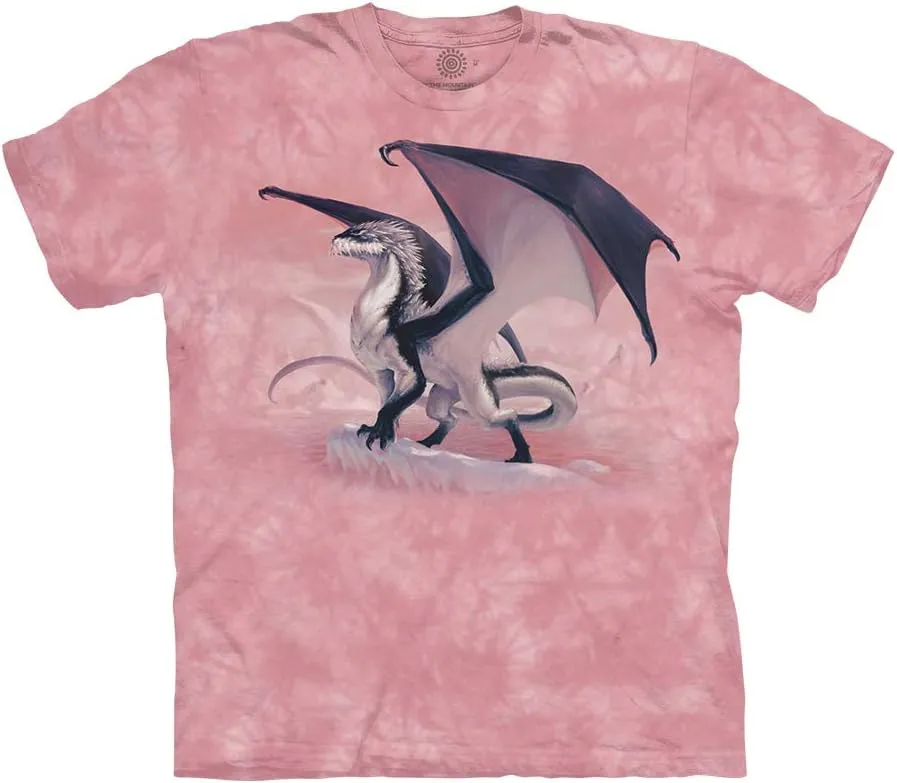 The Mountain Bold Dragon 100% Cotton Unisex T-Shirt - Frostborn - Pink