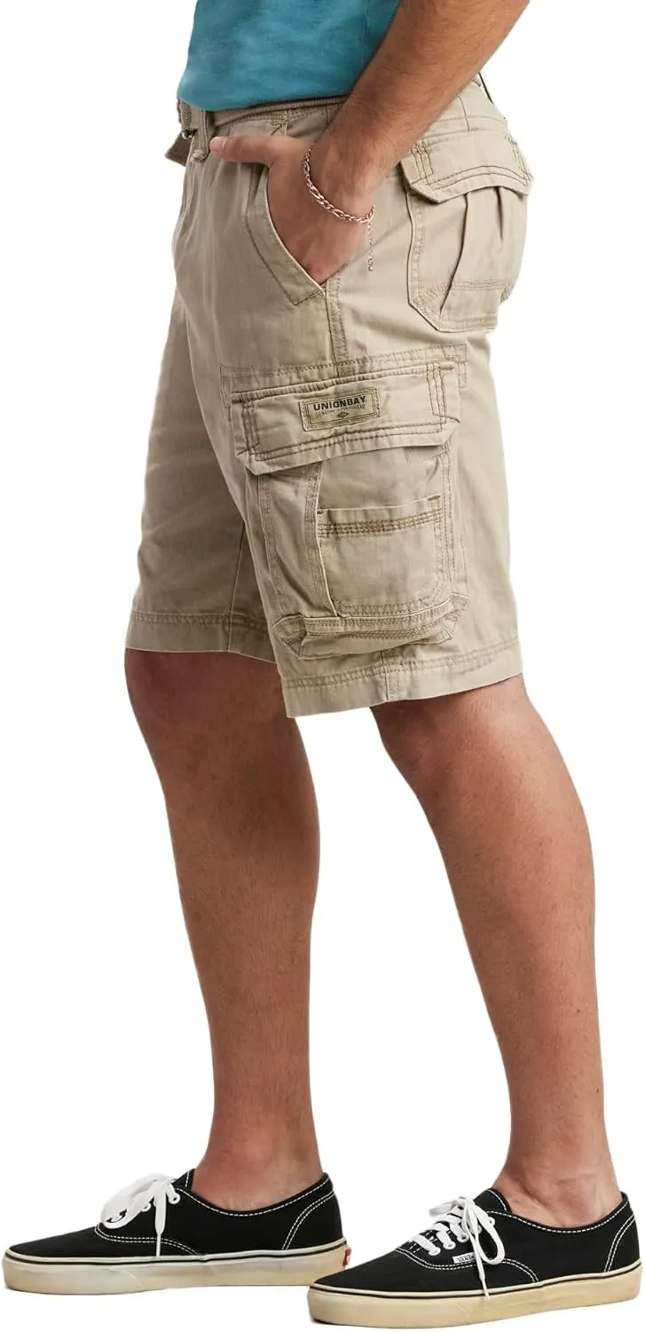 UNIONBAY Men's Survivor Belted Cargo Short-Reg and Big & Tall Sizes
