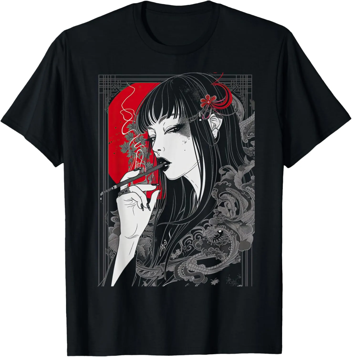 Waifu Anime Horror Girl Aesthetic T-Shirt