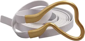 Women Double Strap Tie Knot PU Leather Belt Big Buckle Waist Cinch